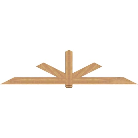 Ekena Millwork Kennewick Timber Gable Bracket, Western Red Cedar, 108"W x 27"H x 3 1/2"D x 5 1/2"F, 6/12 Pitch GBW108X27X0406KEN00SWR